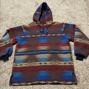 Vintage Woolrich Aztec Southwestern Design Wool Pullover Hoodie